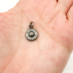 Load image into Gallery viewer, DC345. Diamond Sterling Silver Round Charm
