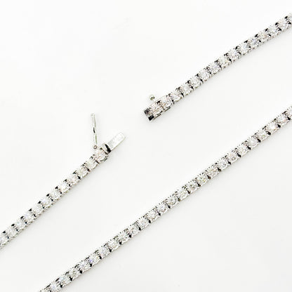 NFS71363. 14K Solid Gold Diamond Tennis Necklace