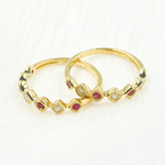 Load image into Gallery viewer, 14K Solid Gold Diamond &amp; Ruby Ring. RAC00547RU
