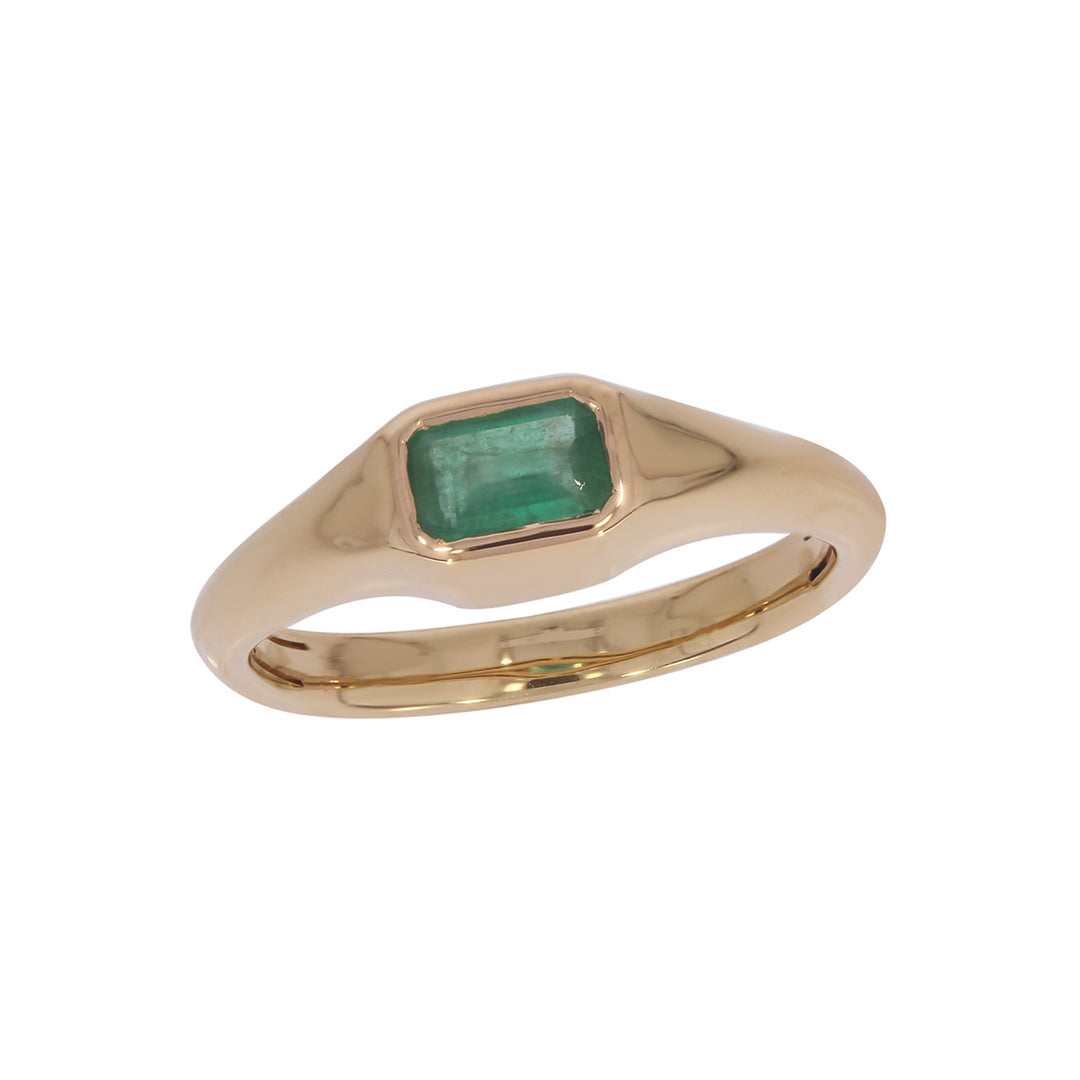 REF11478EM. 14K Solid Gold Emerald Ring