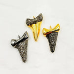 Load image into Gallery viewer, DE022. Pave Diamond Sterling Silver Horn Pendant
