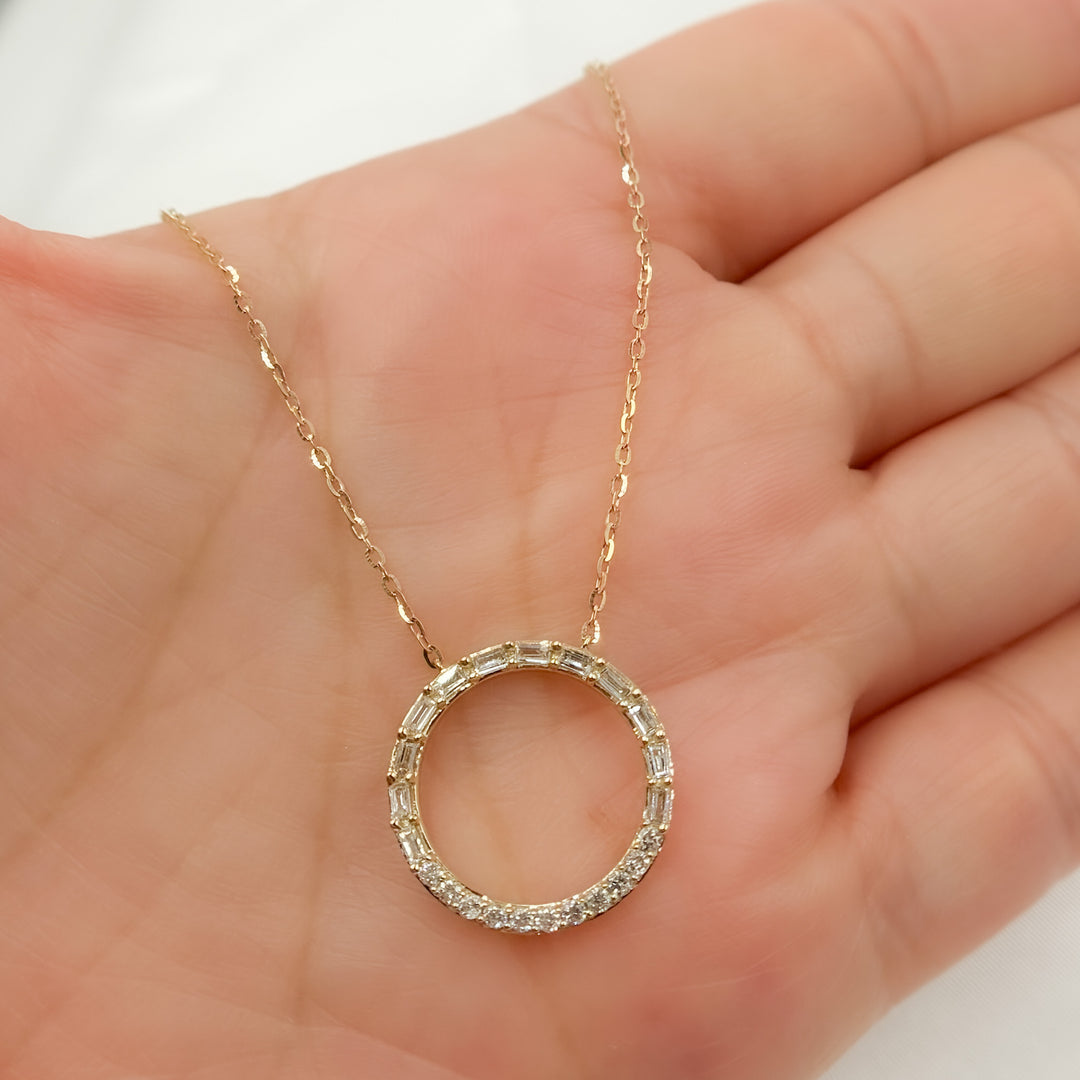 14K Solid Gold Diamond Necklace. NT402333