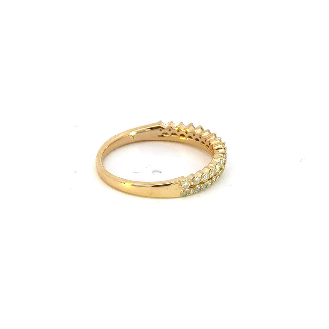 14k Solid Yellow Gold Diamond Ring. RAF01448