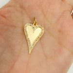 Load image into Gallery viewer, 14K Solid Gold Diamond Heart Shape Charm. GDP15
