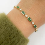 Load image into Gallery viewer, CB964165X3. 14K Solid Gold Diamond and Gemstone Bracelet