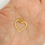 Load image into Gallery viewer, 14K Solid Gold Diamond Heart Shape Charm. GDP87
