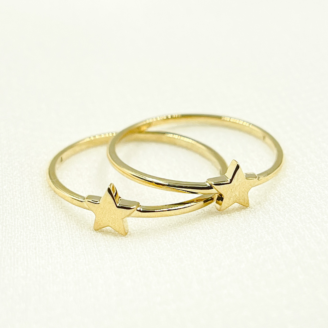 14K Gold Star Ring. RFZ17548