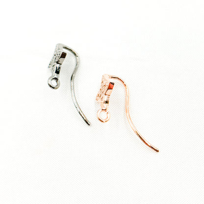 Diamond Sterling Silver Ear Wire