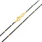 Load image into Gallery viewer, Z36GB1F. Sterling Silver Oxidized Satellite Chain with Gold Cubes
