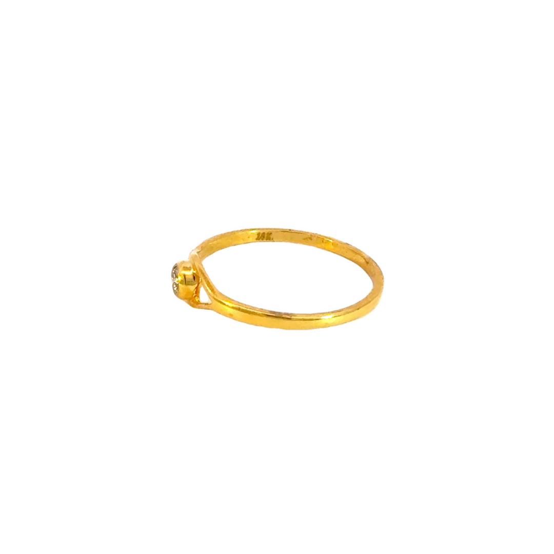 14k Solid Gold Diamond Eye Ring. GDR34