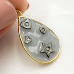 Load image into Gallery viewer, DP482A. Diamond Sterling Silver Drop Enamel Pendant
