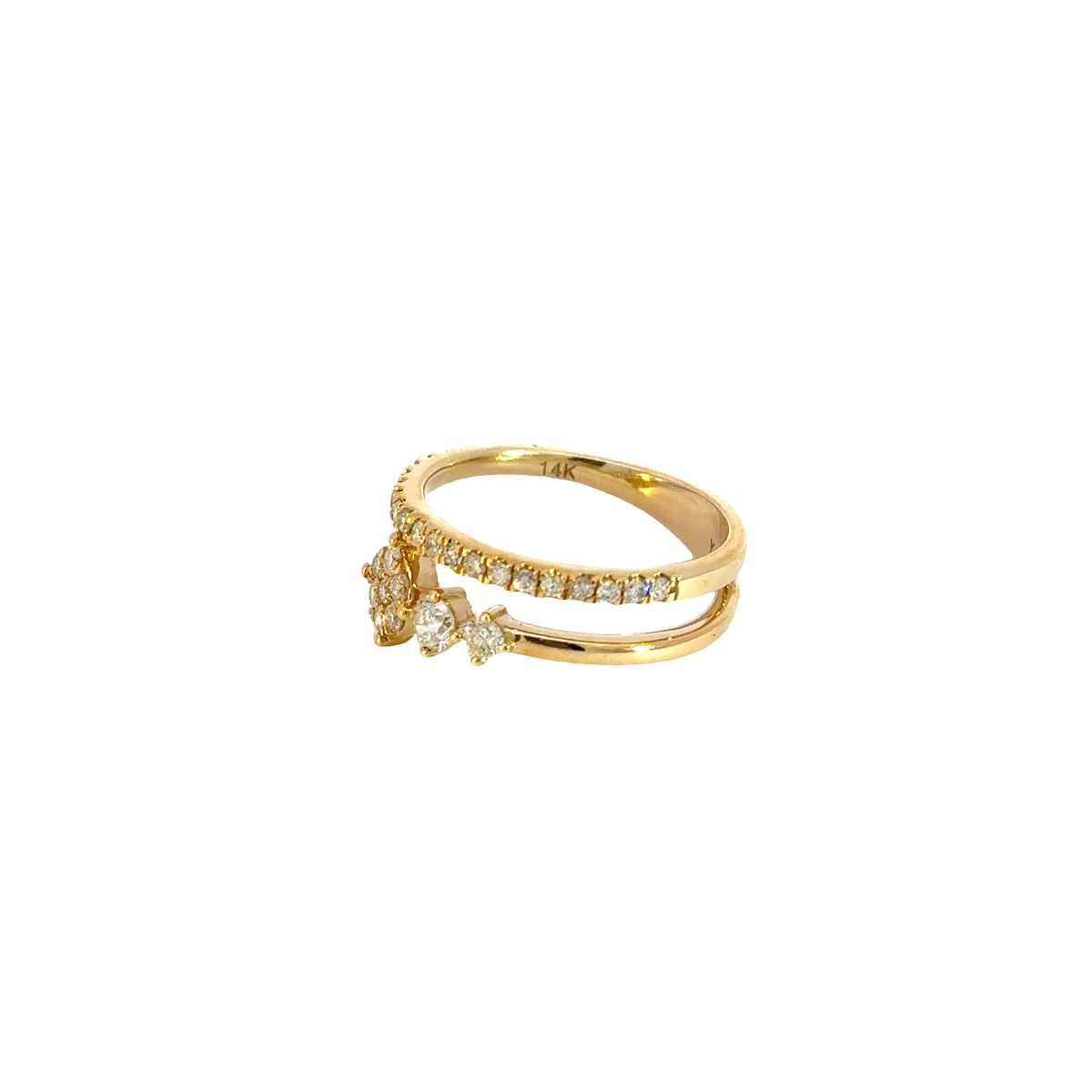 14k Solid Gold Diamond Ring.