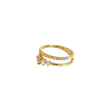 14k Solid Gold Diamond Ring.
