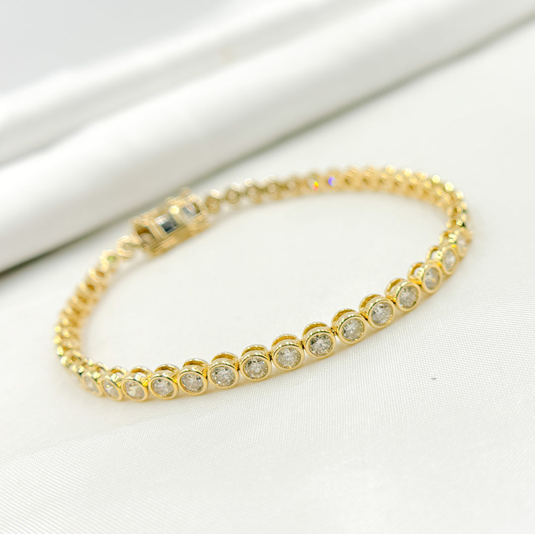 BTS65183. 14k Solid Gold Diamond Tennis Bracelet