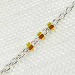 Load image into Gallery viewer, Z26GS2. Sterling Silver Satellite Chain with 3 Gold Plated Cubes
