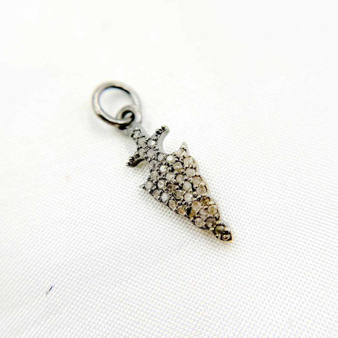 DC349. Diamond Silver Arrow Head Charm