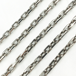 Load image into Gallery viewer, Z102OX. Oxidized Sterling Silver Diamond Cut Oval Link Chain
