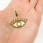 Load image into Gallery viewer, DP567. Diamond Sterling Silver Eye Pendant
