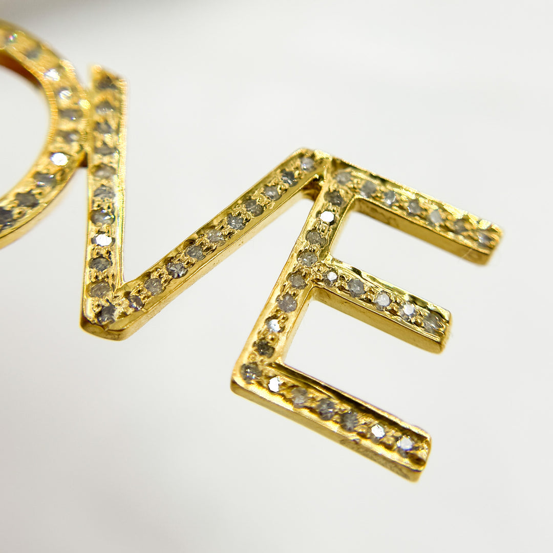 DP318. Diamond & Sterling Silver Love Pendant