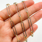 Load image into Gallery viewer, Shop Now Silver Two Tone Diamond Cut Paperclip Chain
