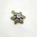 Load image into Gallery viewer, DSC033. Diamond &amp; Sterling Silver Flower Charm with Gemstone
