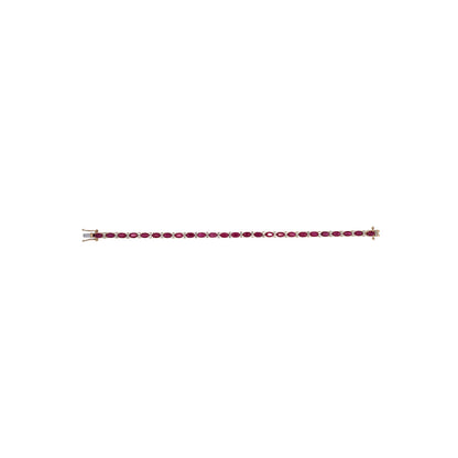 CB97294RU5X3. 14k Solid Gold Diamond and Ruby Bracelet