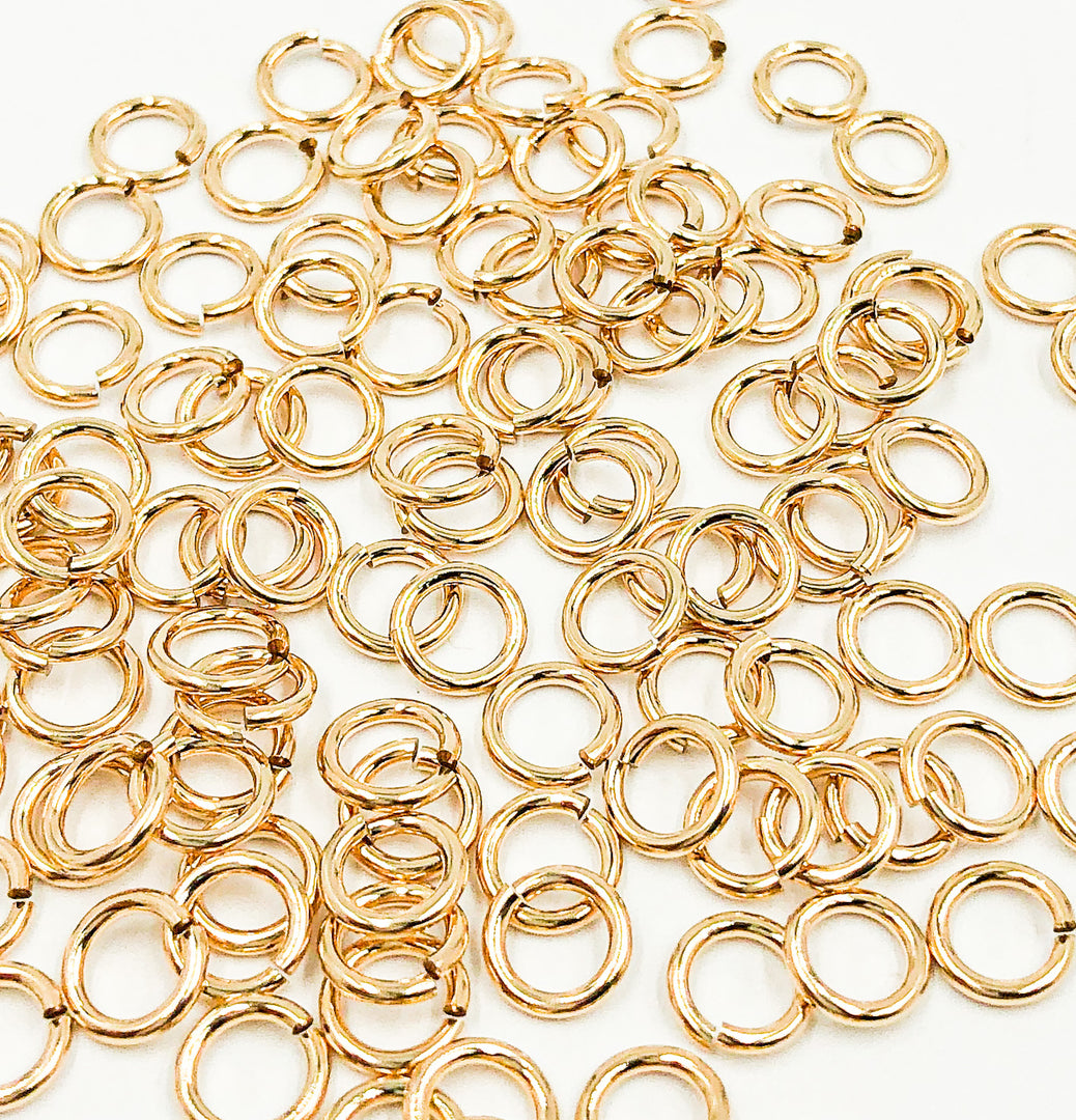 4004522. Gold Filled Open Jump Ring  C&L 18ga 6mm