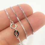 Load image into Gallery viewer, 058VEDWG. 14k Solid White Gold Link Box Chain
