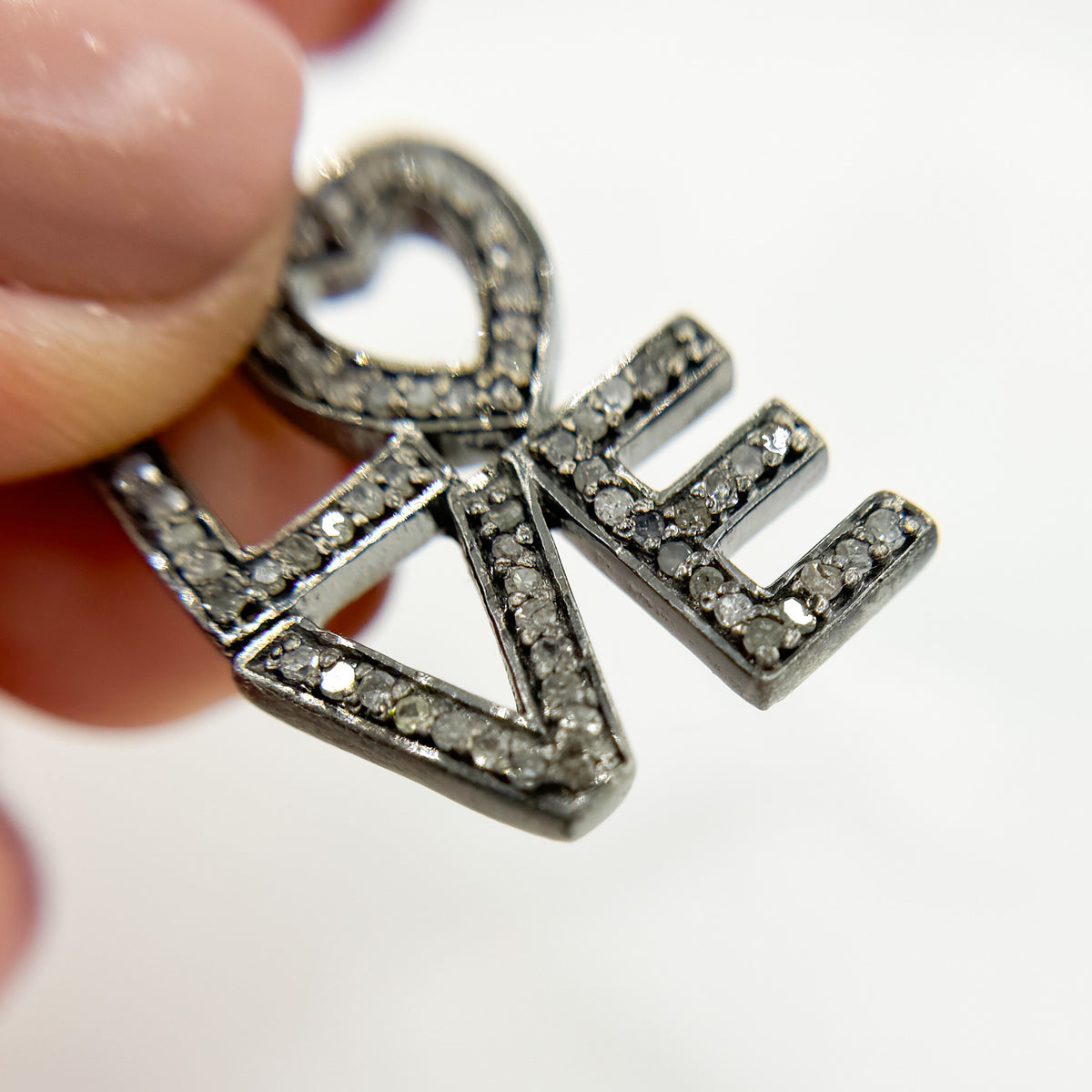 DC588. Diamond Sterling Silver Love Pendant