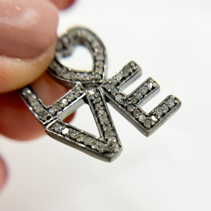 DC588. Diamond Sterling Silver Love Pendant