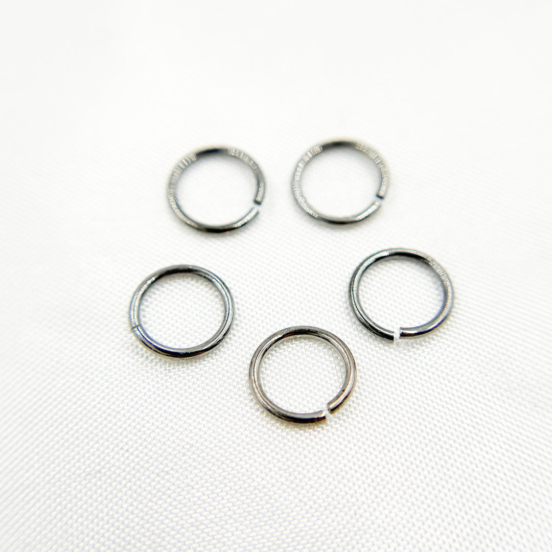 MFT080DE6BR. Black Rhodium 925 Sterling Silver Open Jump ring Gauge: 20. Size: 6mm.