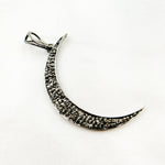 Load image into Gallery viewer, DP1017. Diamond Sterling Silver Moon Pendant
