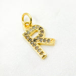 Load image into Gallery viewer, DC506. Diamond Sterling Silver Letter &quot;R&quot; Charm
