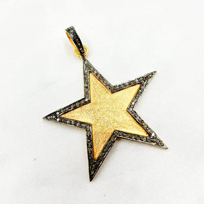 DP363. Diamond Sterling Silver Star Pendant