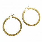 Load image into Gallery viewer, GER119. 14K Solid Gold Hollow Hoop with Engraving