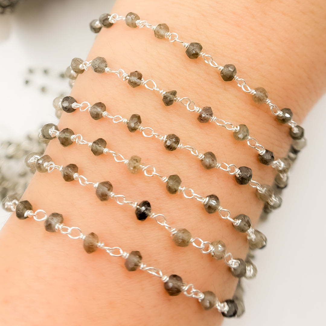 AN7. Andalusite Sterling Silver Wire Chain