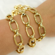 524MTGP. Gold Plated 925 Sterling Silver Monet Square Link Vintage