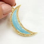 Load image into Gallery viewer, DP476A. Diamond Sterling Silver Moon Enamel Pendant
