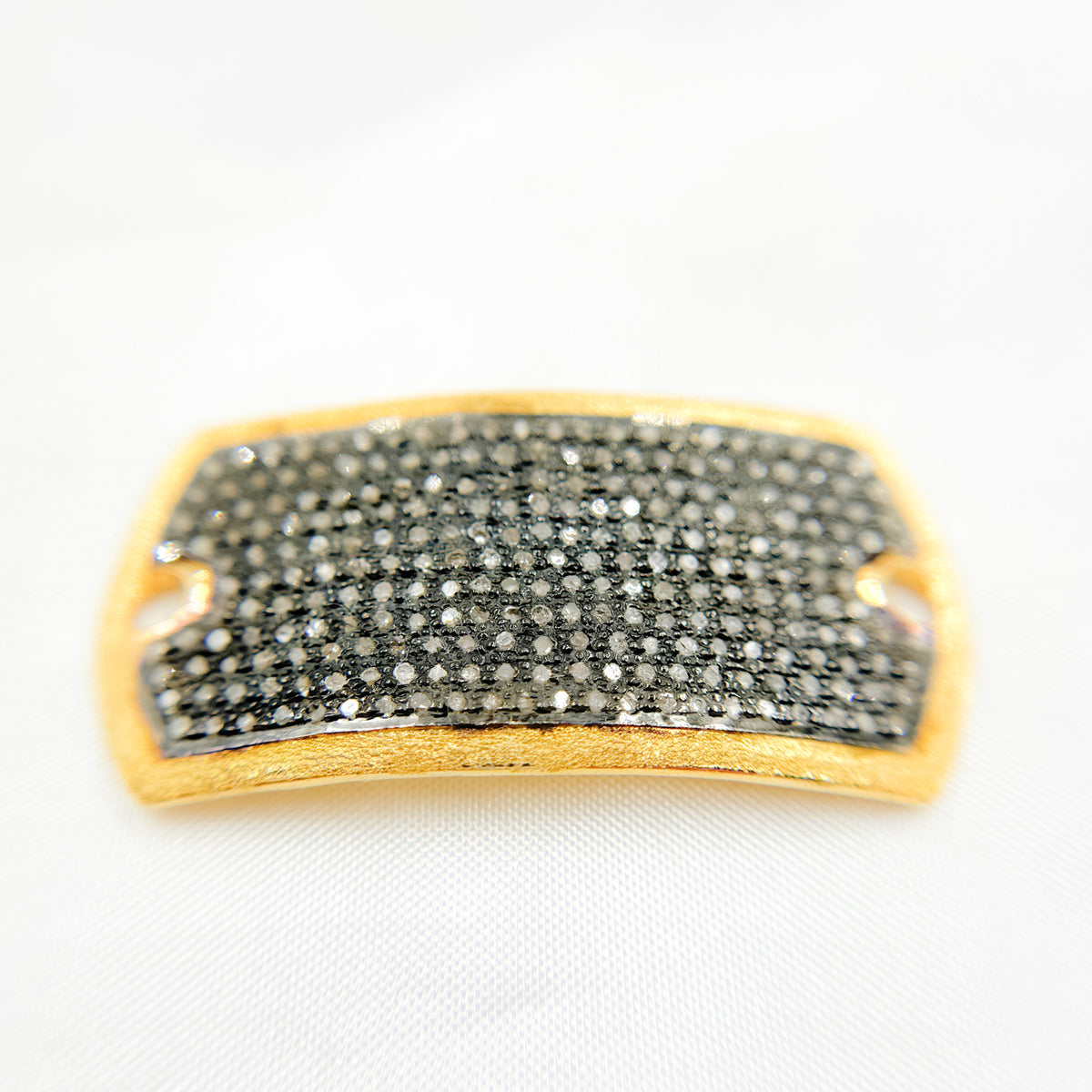 DC974. Diamond & Sterling Silver Rectangle Connector