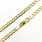 Load image into Gallery viewer, 14K Solid Gold Flat Curb Necklace. 030GBL3
