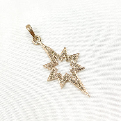DP365. Diamond Sterling Silver Star Pendant