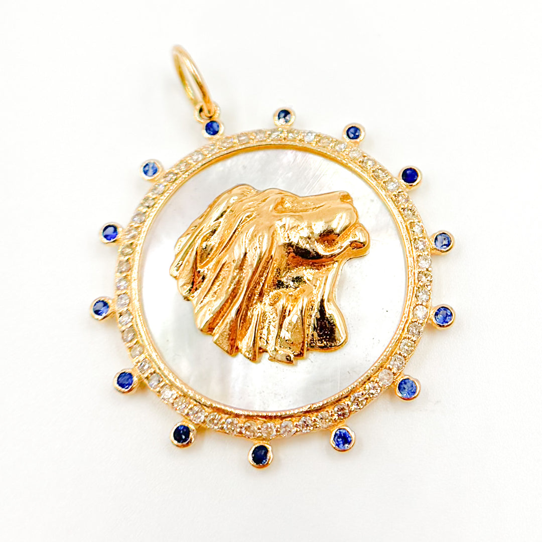 14K Gold Round Pendant