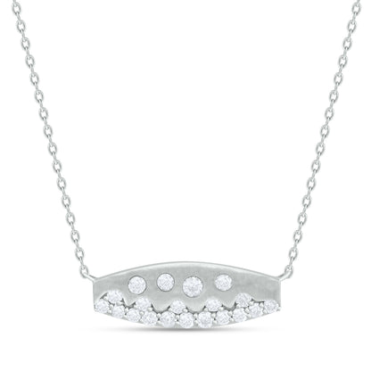 NT405737. 14K Solid Gold Diamond Bar Necklace