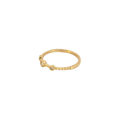 14K Solid Gold Diamond Ring.