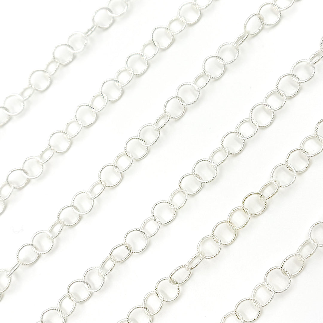 679TWSS. Sterling Silver Twisted Round Link Chain