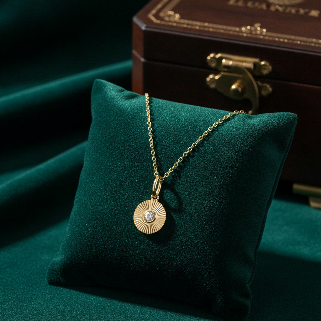PFA33295. 14K Solid Gold Diamond Necklace