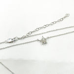 Load image into Gallery viewer, 14K Solid White Gold Diamond Star Necklace. NFH71522

