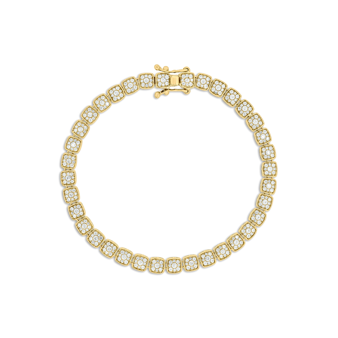 BTO65132. 14K Solid Gold Diamond Tennis Bracelet