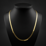 Load image into Gallery viewer, 330CCTDBRA8. 14K Solid Gold Flat Snake Necklace