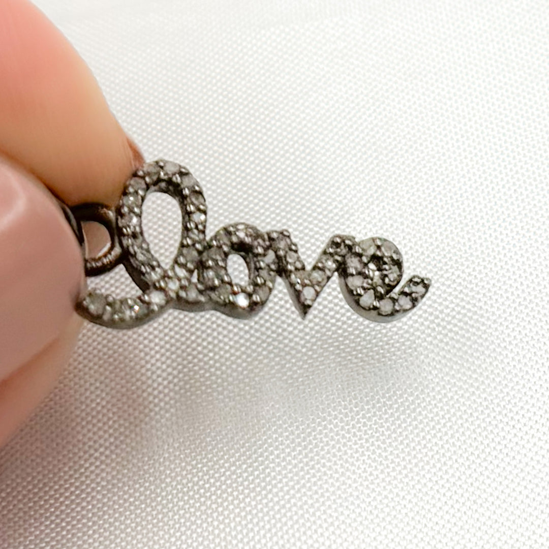 DC147. Diamond Sterling Silver Love Pendant